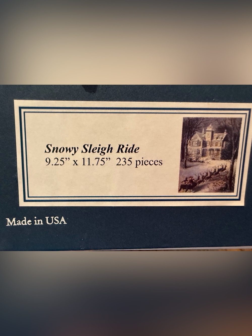 Liberty Puzzles Snowy Sleigh Ride Wooden Jigsaw Puzzle 235 pieces - Picture 2 of 3
